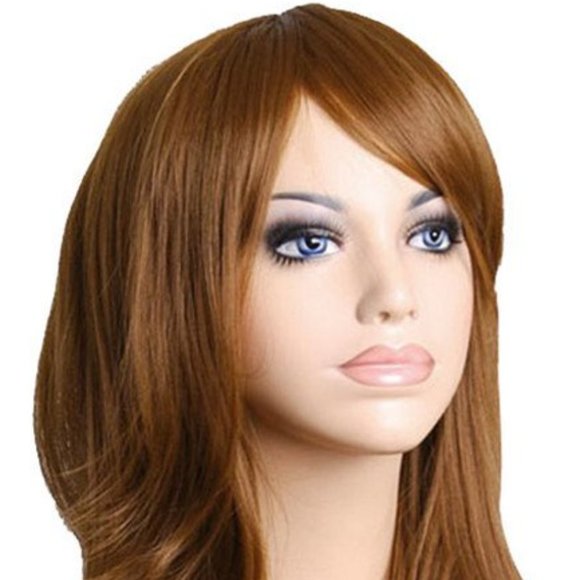 AneShe Wig 28" Long Wavy Hair Heat Resistant Wig (Light Golden Brown) New - Picture 2 of 7